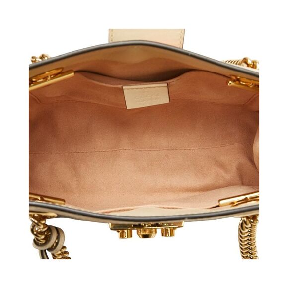 Pre Loved Gucci  GG Supreme Canvas Padlock Mini Top Handle Bag  BeigeMulticolor - Picture 6 of 8